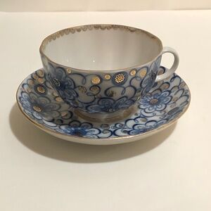 Lomonosov Tea Cup & Saucer Set Winding Twig Collection